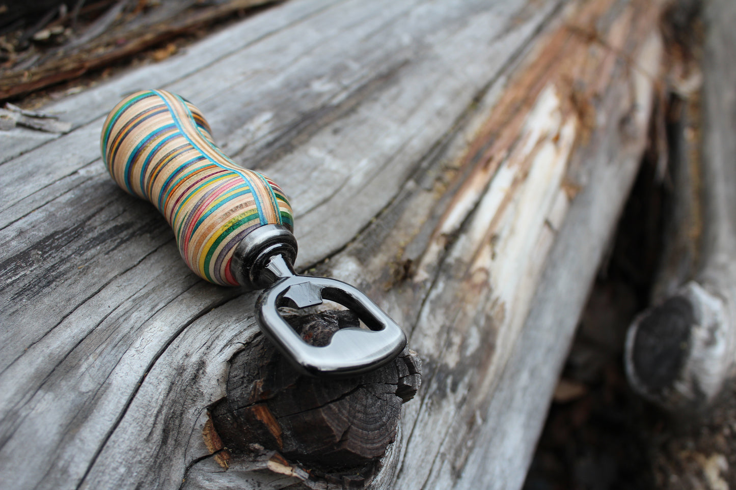 Bottle Opener, skateboard and hardwood