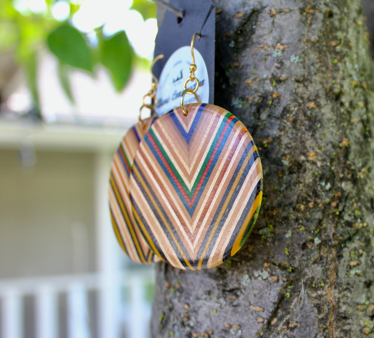 Skateboard drop earrings