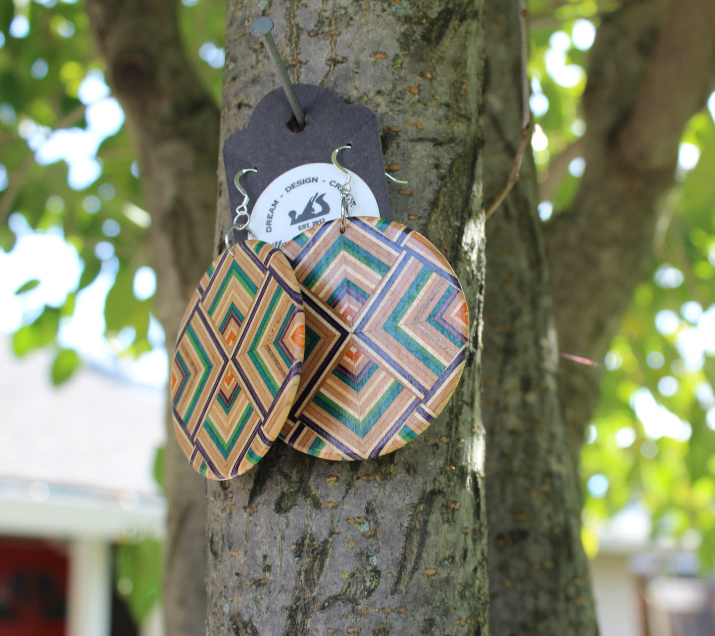 Skateboard drop earrings
