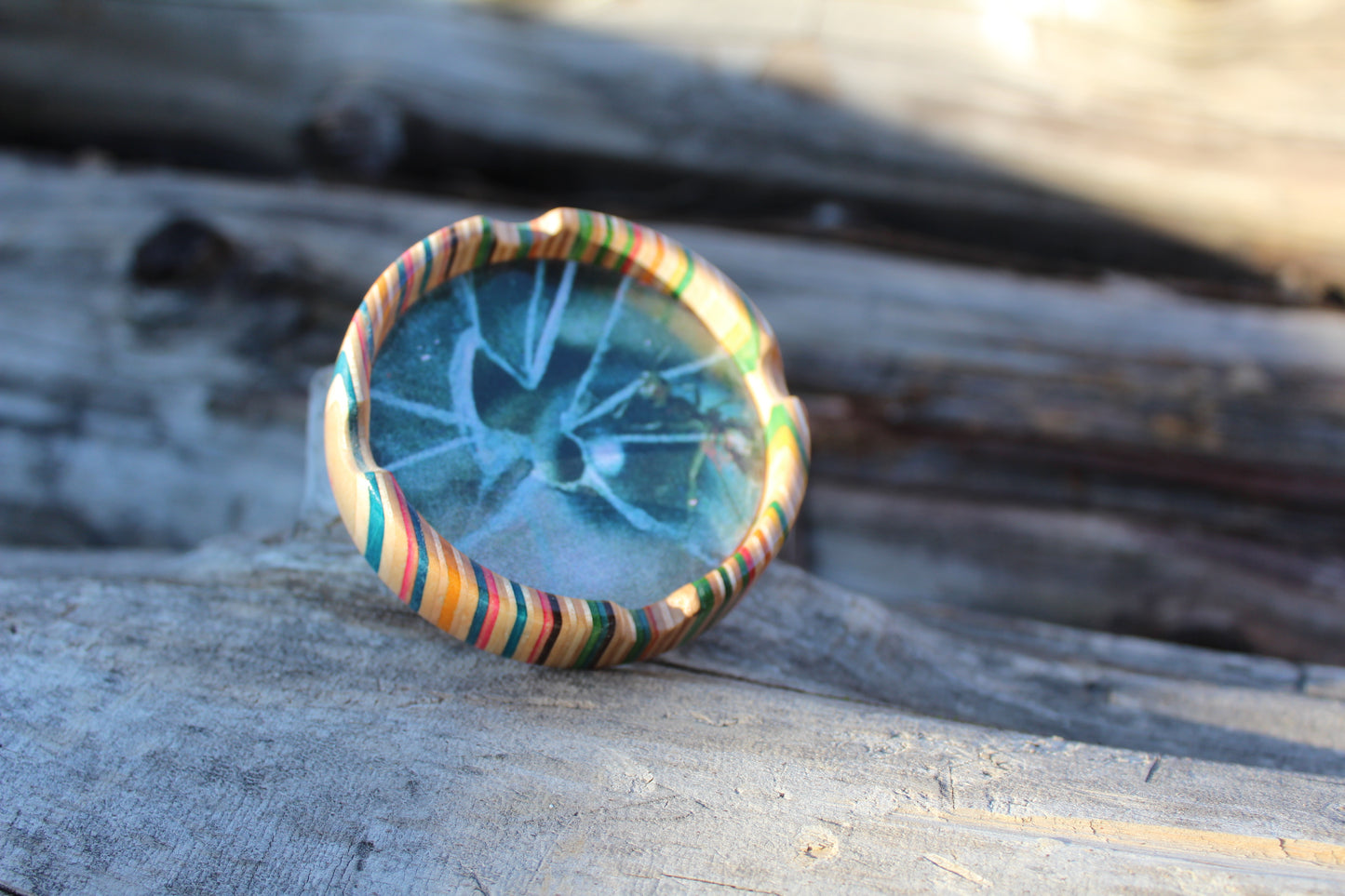 Skateboard graphic ashtray