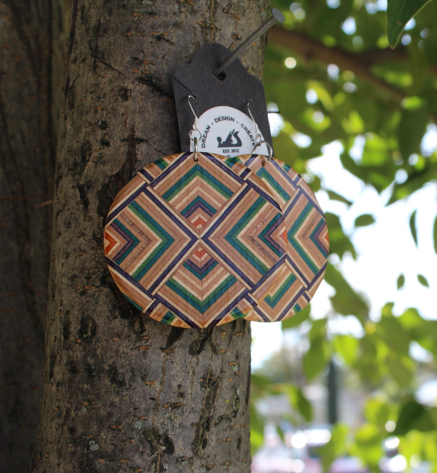 Skateboard drop earrings