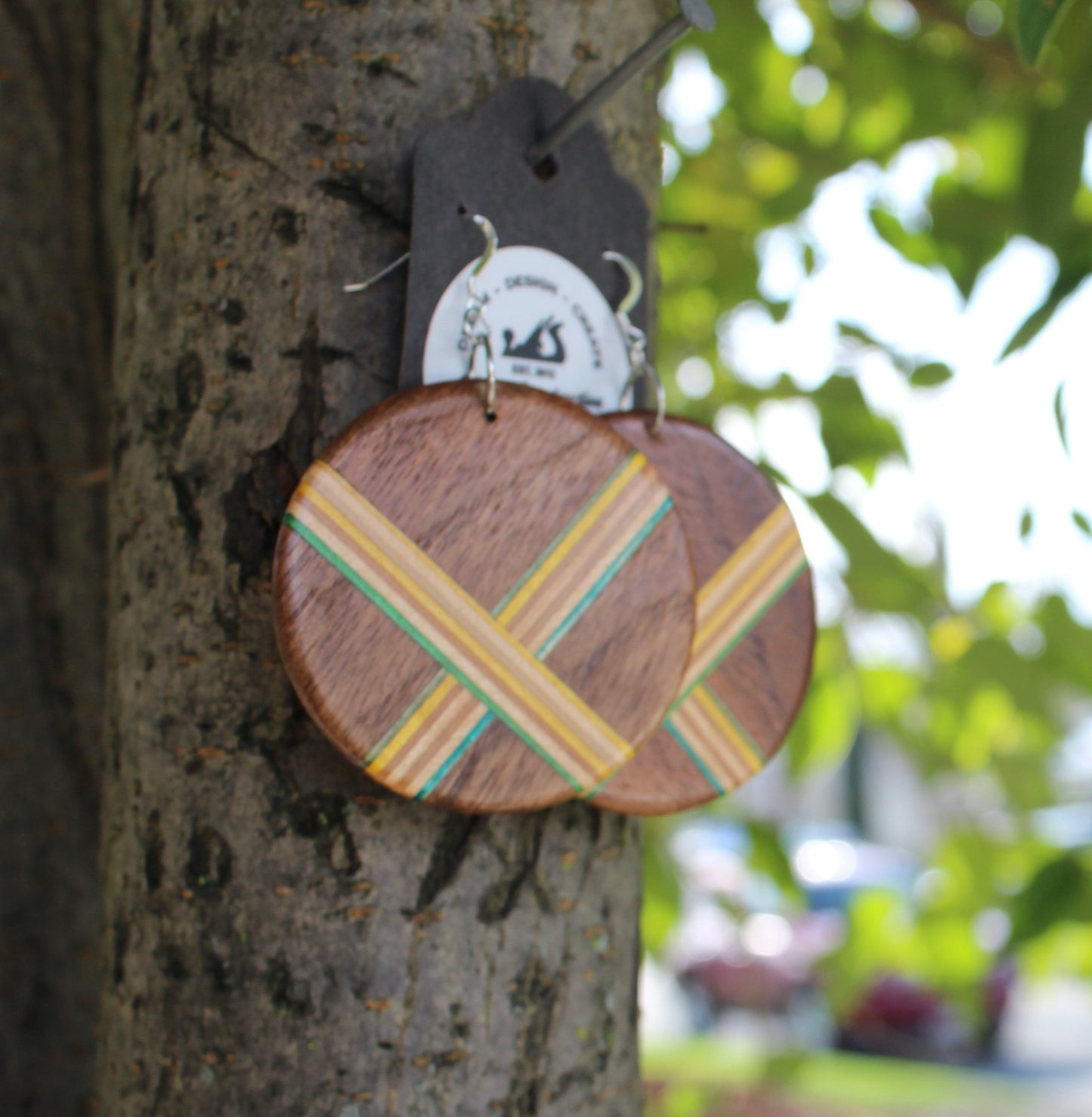 Skateboard drop earrings