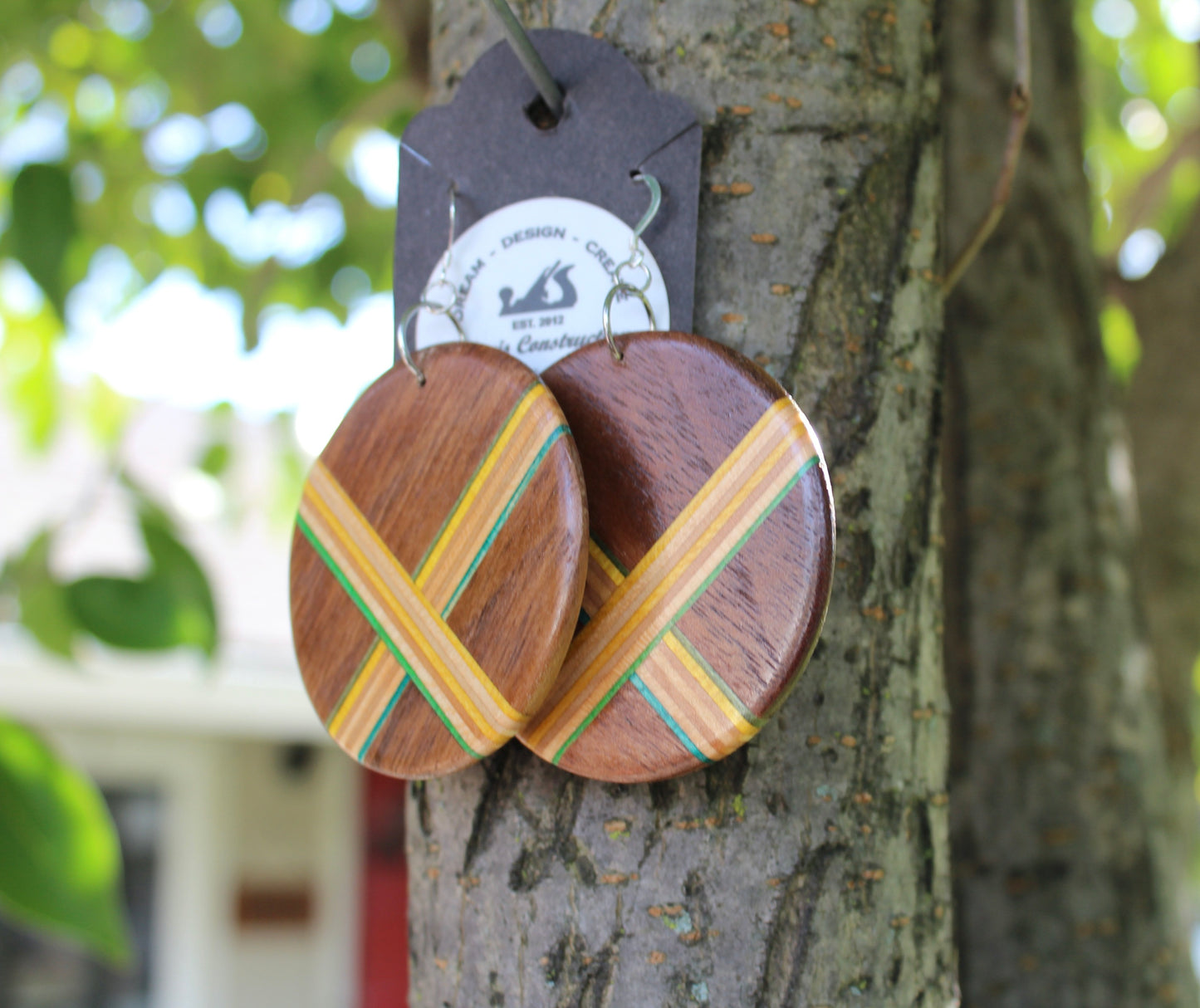Skateboard drop earrings