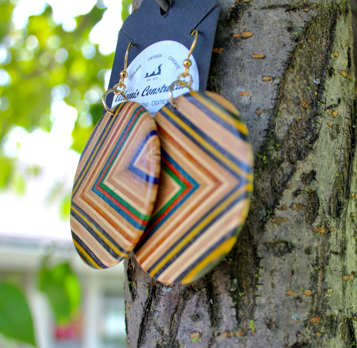 Skateboard drop earrings