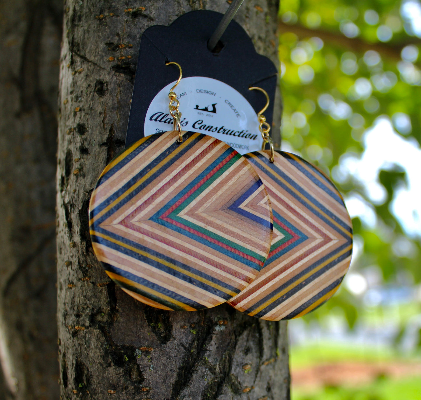 Skateboard drop earrings