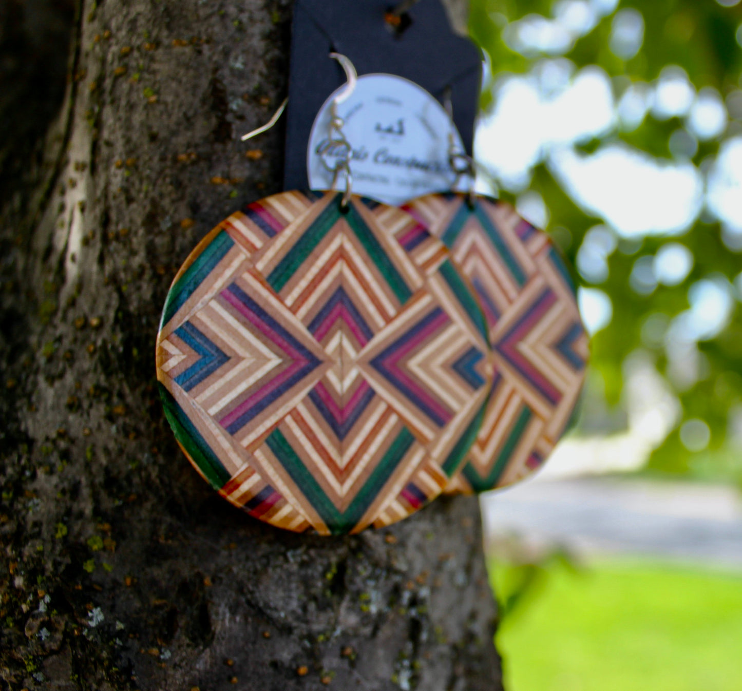 Skateboard drop earrings