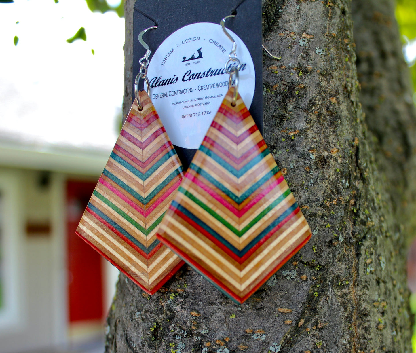 Skateboard drop earrings