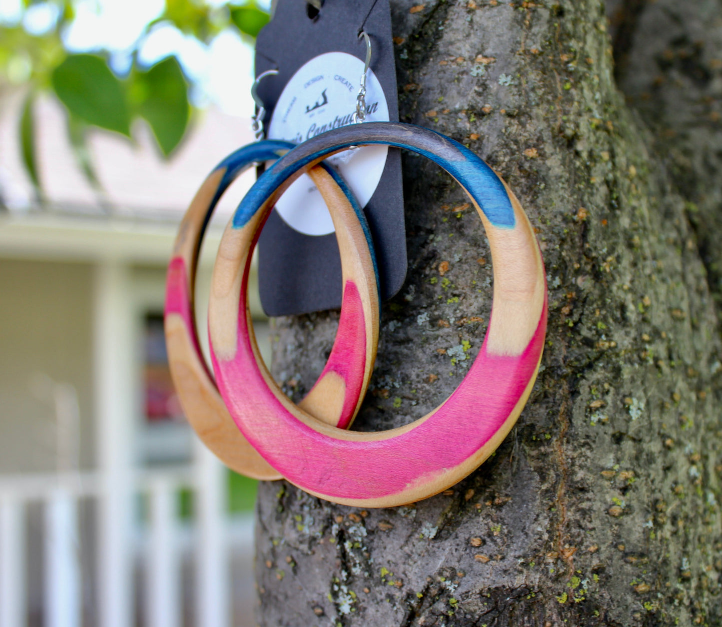 Skateboard hoop earrings