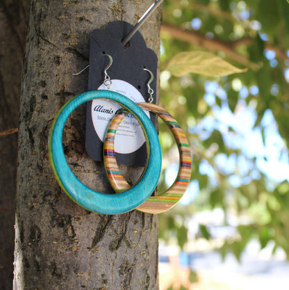 Skateboard hoop earrings